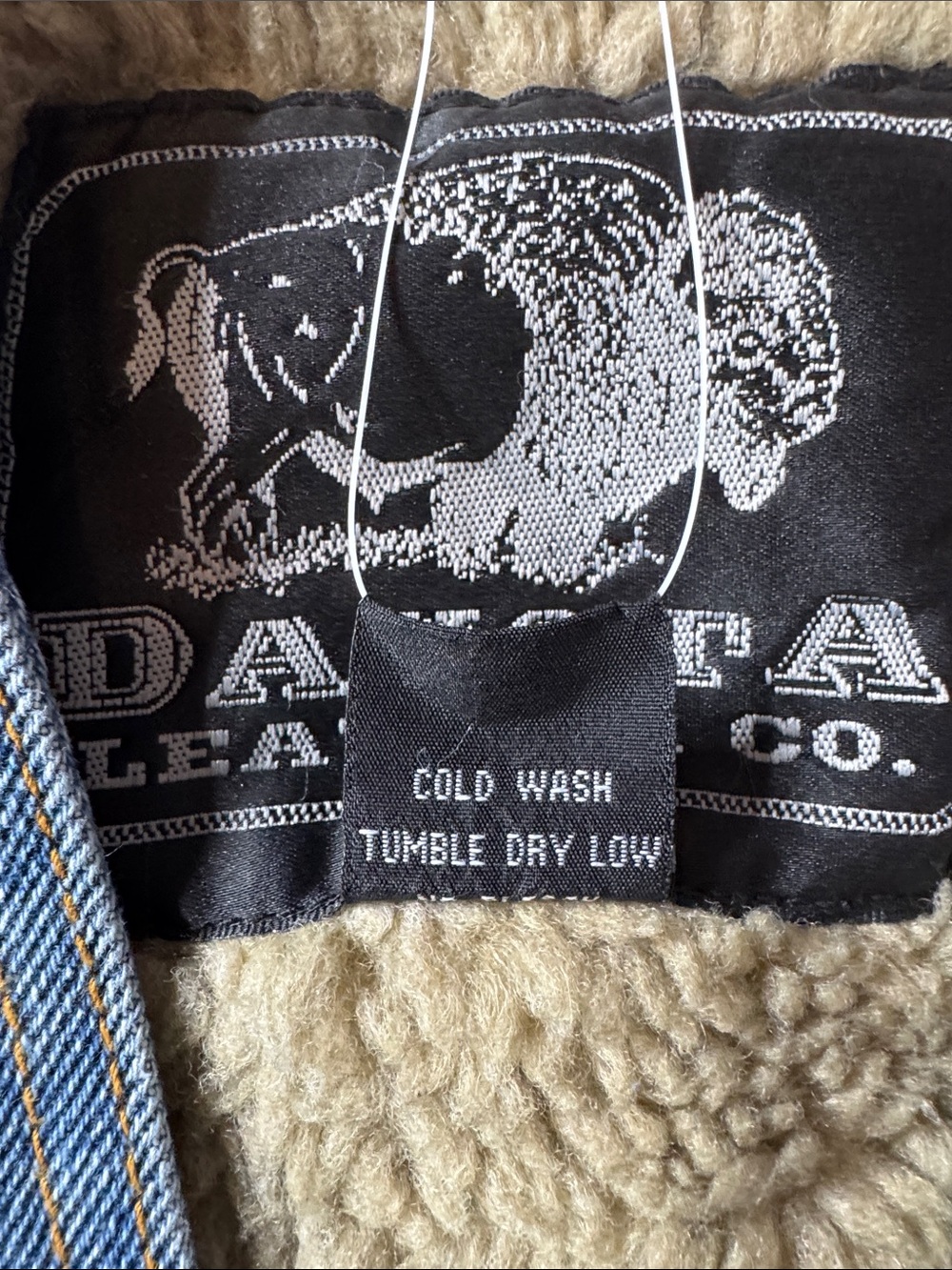 Men’s Blue Denim Vest Dakota Leather Co. MEDIUM Snap Closure Sherpa Lined NWT - Picture 12 of 12